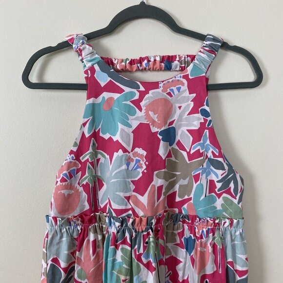 Zara Trafaluc Collection Womens Floral A Line Mini Dress Cut Out Back Size M - Picture 3 of 6